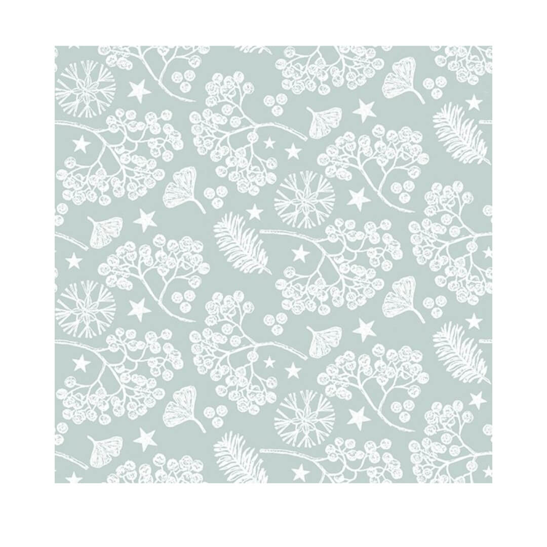 IHR Christmas Luncheon Napkins 20pk Bright Winter Branches Silver