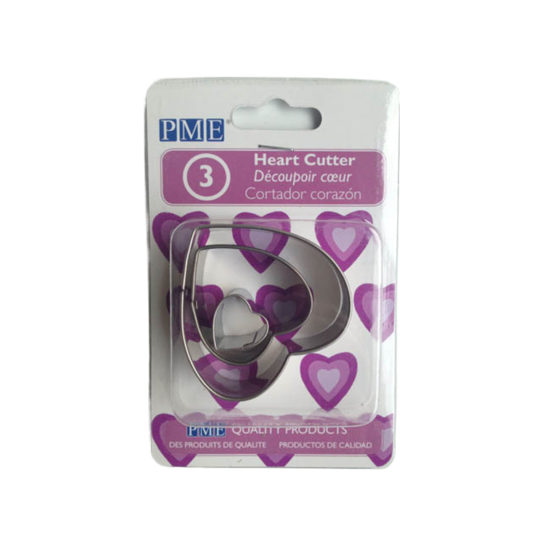 PME Stainless Steel Heart Cutter 3pc Set