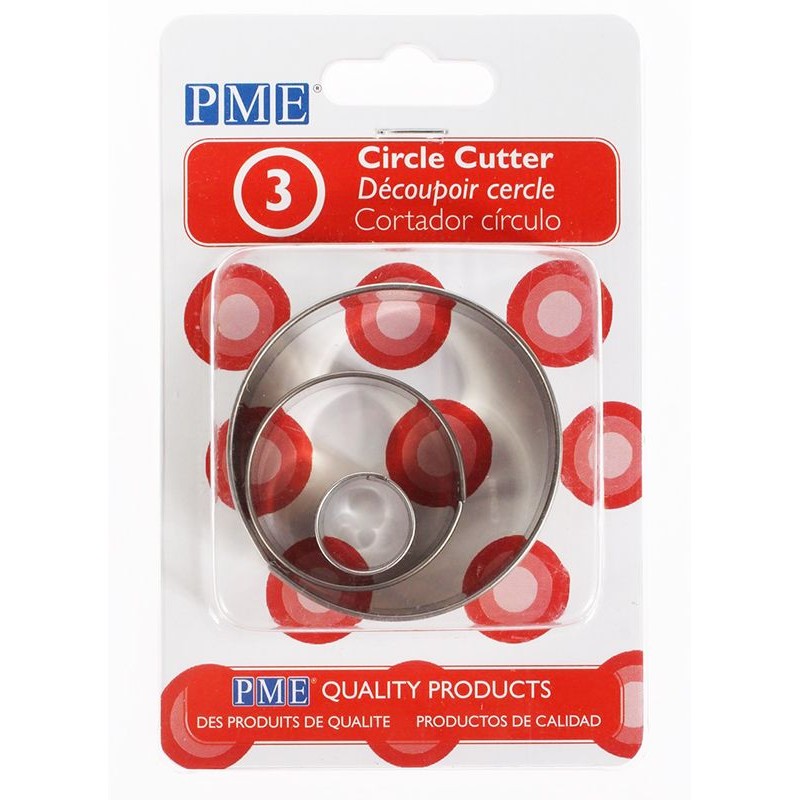 PME Stainless Steel Round Cutter 3pc Set