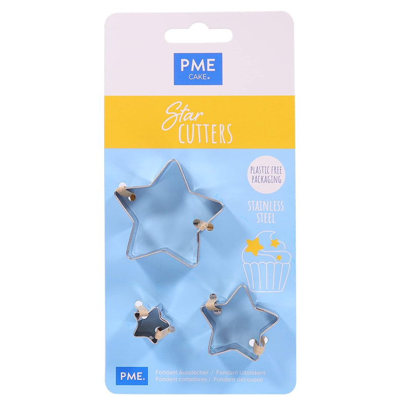 PME Stainless Steel Star Cutter 3pc Set