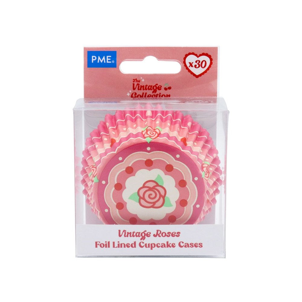 PME Cupcake Cases Vintage Roses 30pk