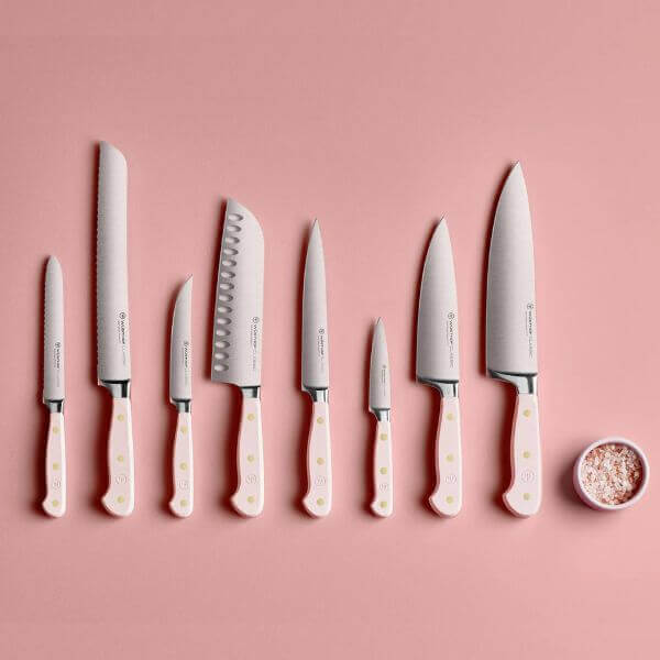 Wusthof Classic Serrated Knife 14cm Himalayan Salt Pink