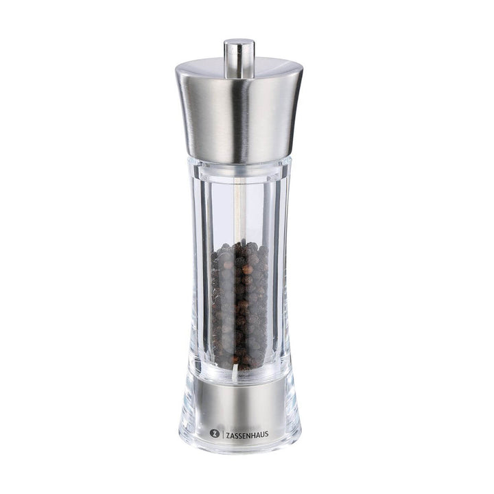Zassenhaus Aachen S/S & Acrylic Pepper Mill 18cm