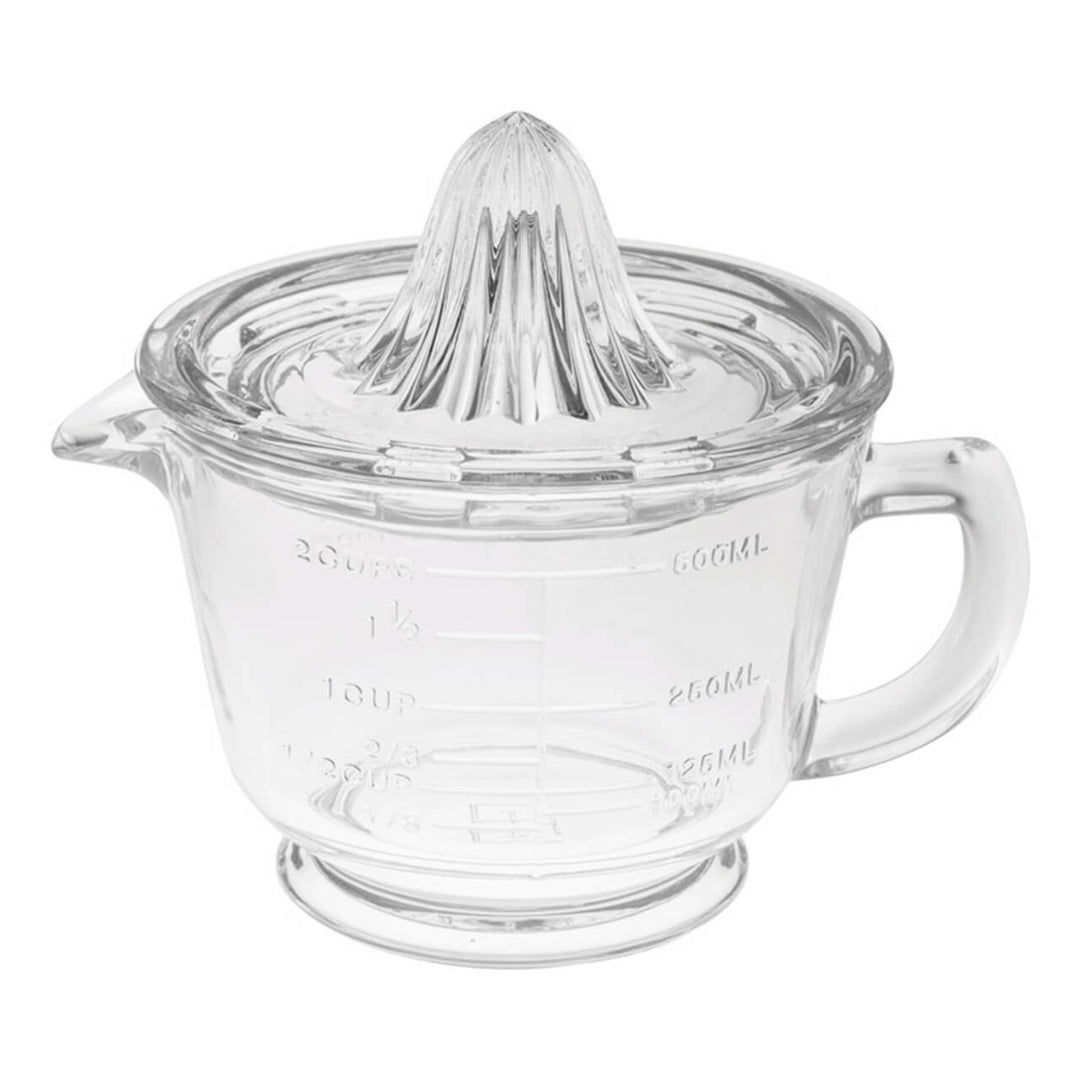 Glass Citrus Juicer with Measurements