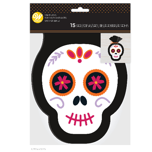 Wilton Sugar Skull Shaped Bag 15ct