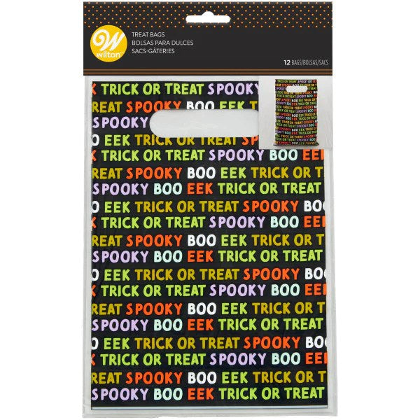 Wilton Handle Halloween Words Bags 12ct
