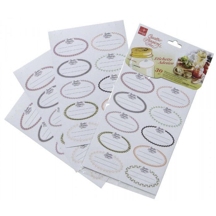 Bormioli Rocco Quattro Stagioni Labels Set of 30