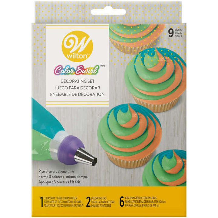 Wilton Tri Colour Decorating Set 9pc