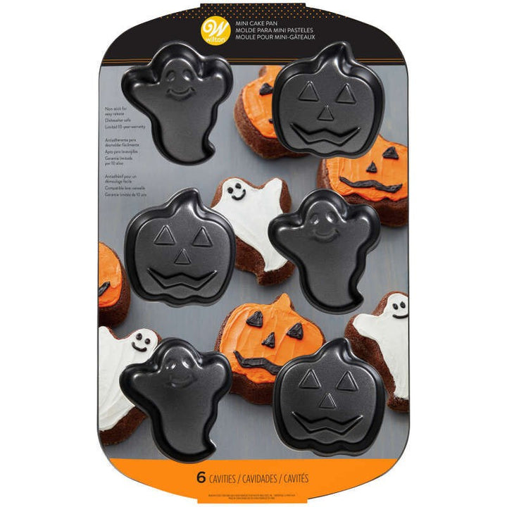 Wilton Mini Cake Pan- Ghost & Jack O'Lantern 6 cavity