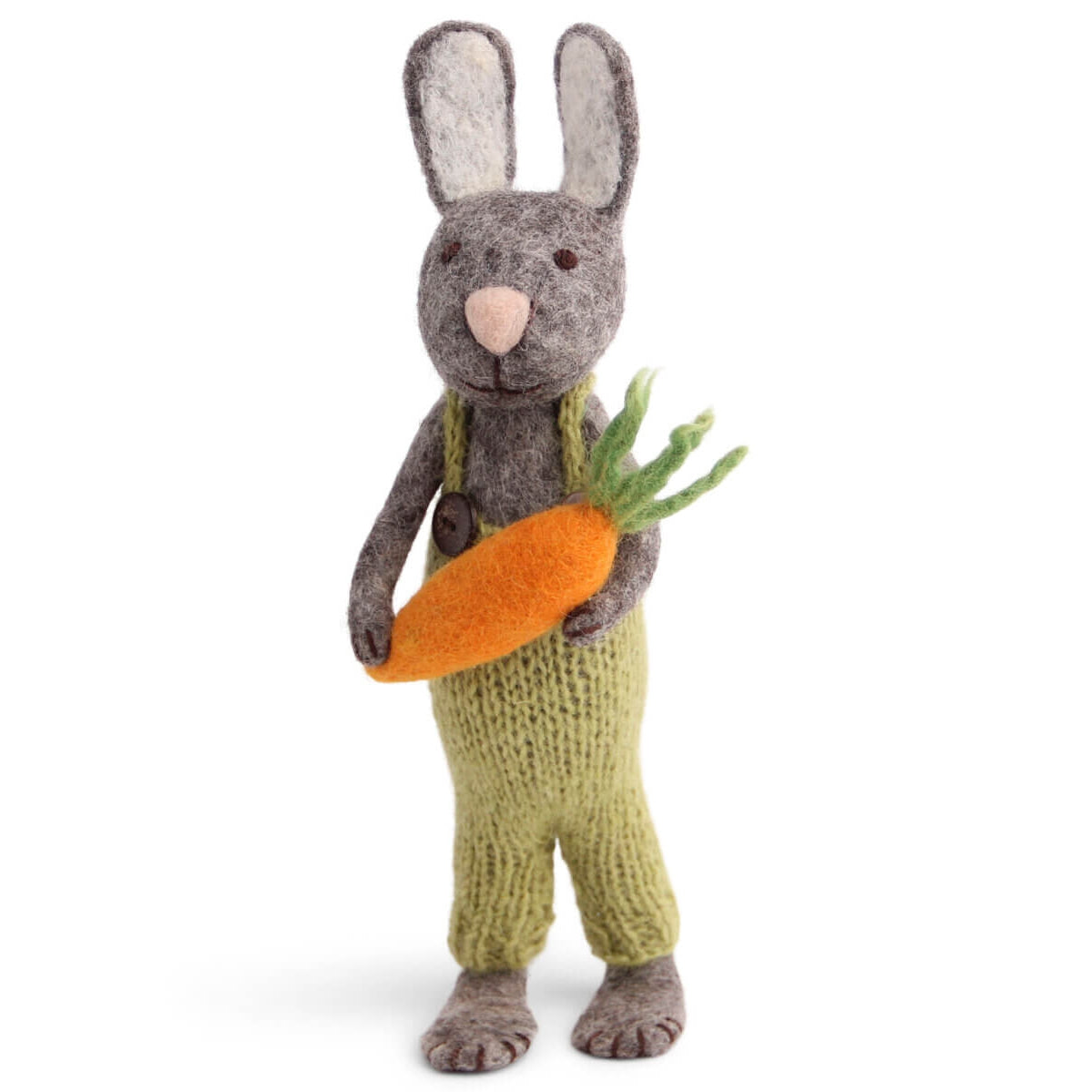 Gry & Sif Grey Bunny with Carrot 27cm