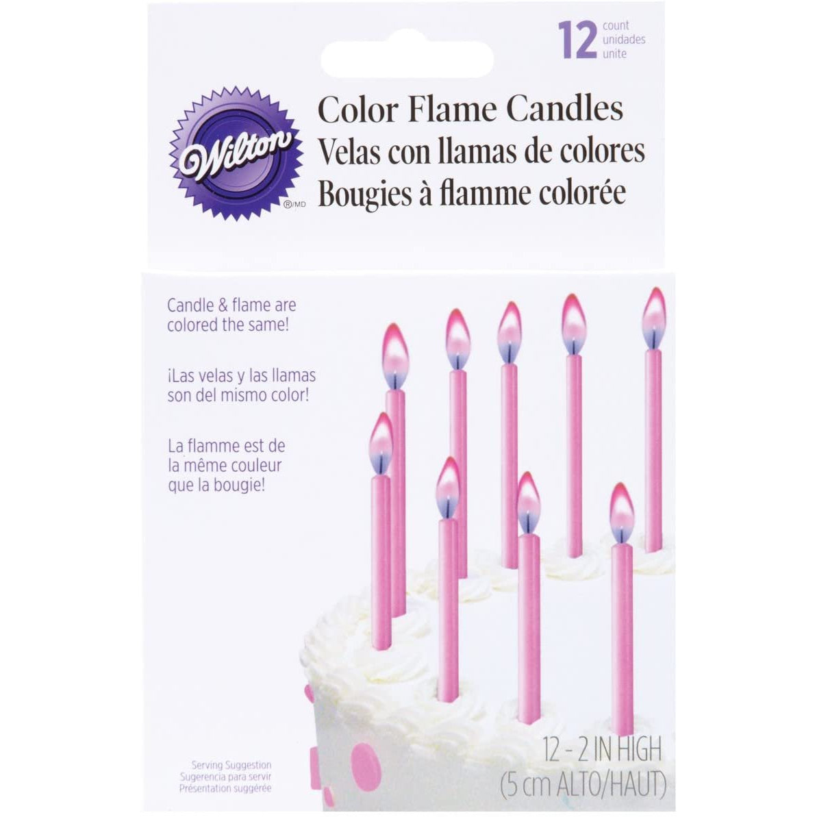 Wilton Colour Flame Candles 12pk