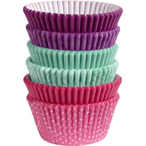 Wilton Baking Cups Pink, Turquoise & Purple 150ct