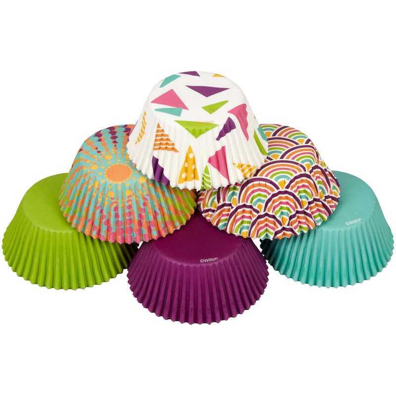 Wilton Std Baking Cups Assorted Colours and Patterns 150ct