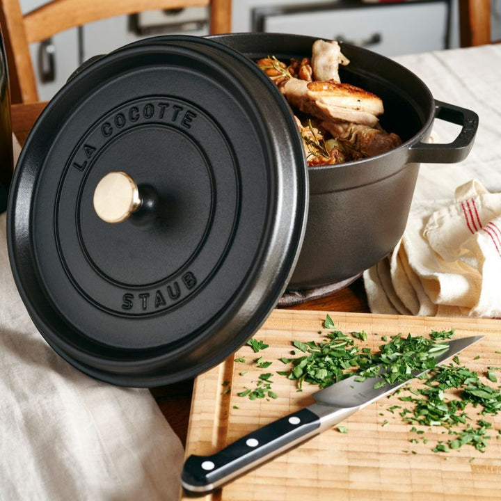 Staub Round Cocotte Matte Black