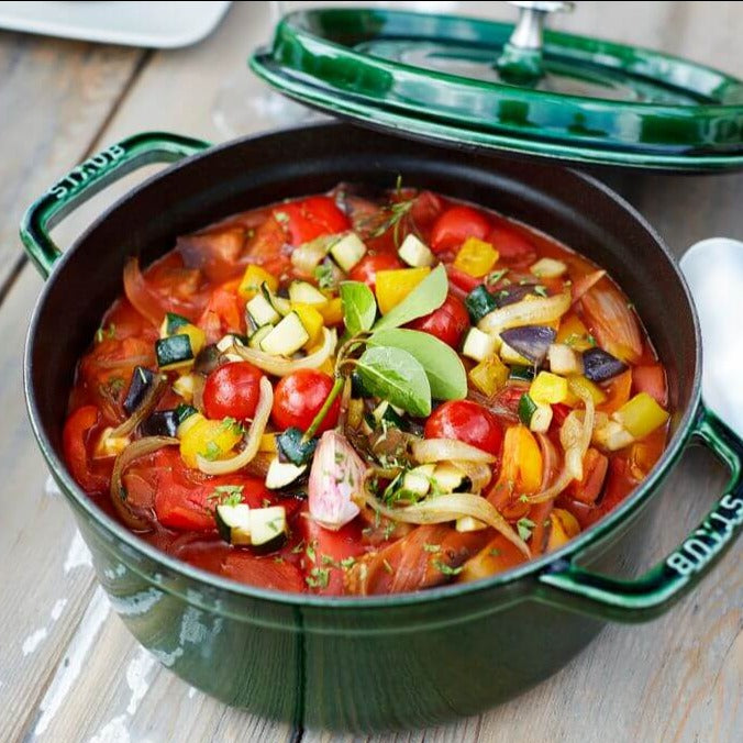 Staub Round Cocotte Basil Green