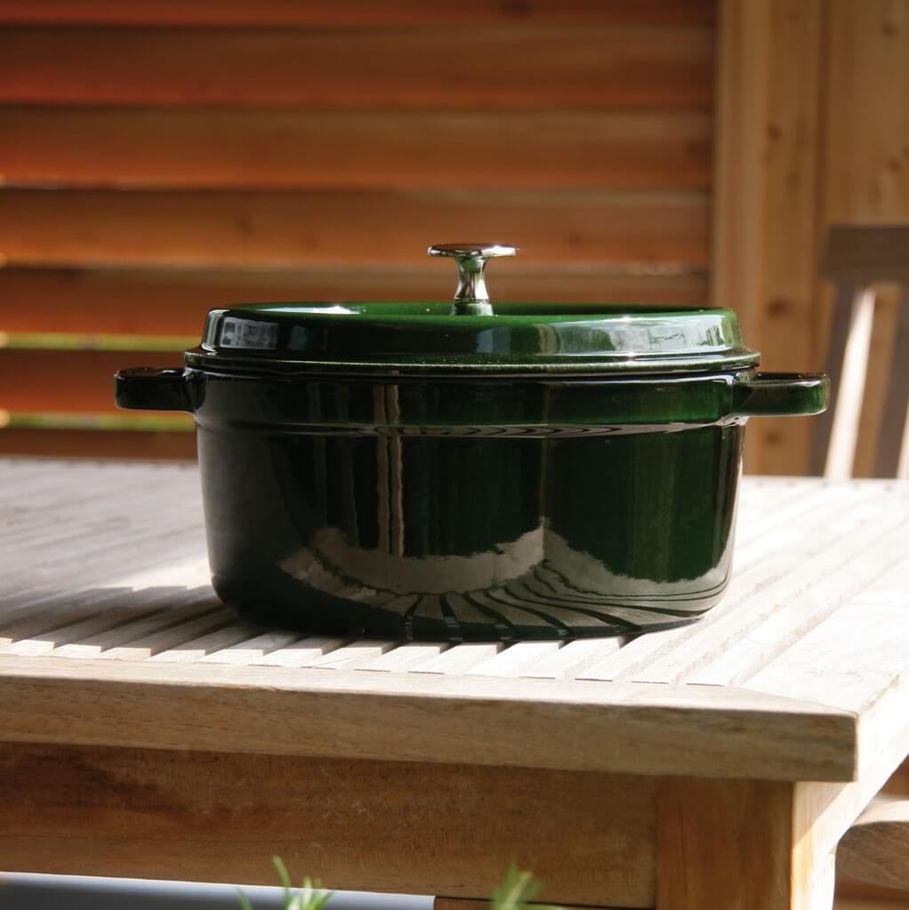 Staub Round Cocotte Basil Green