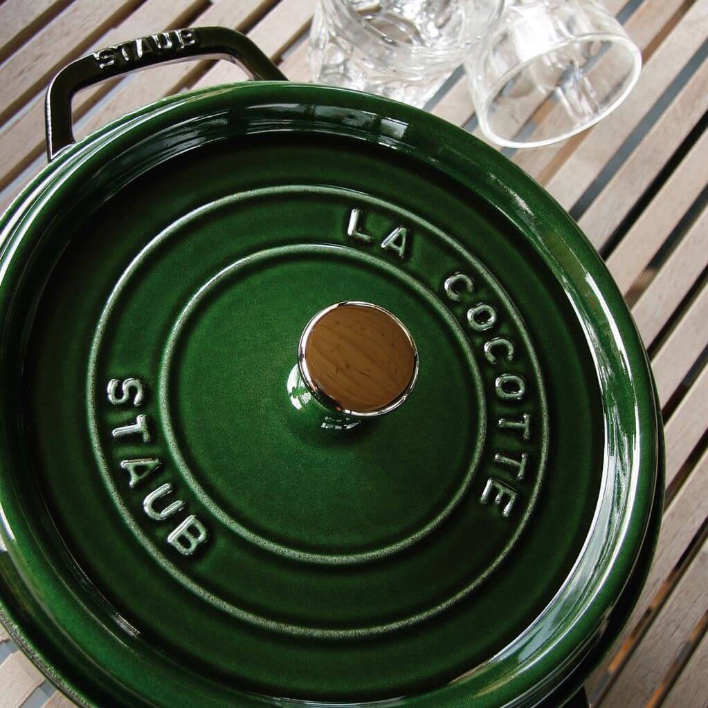 Staub Round Cocotte Basil Green