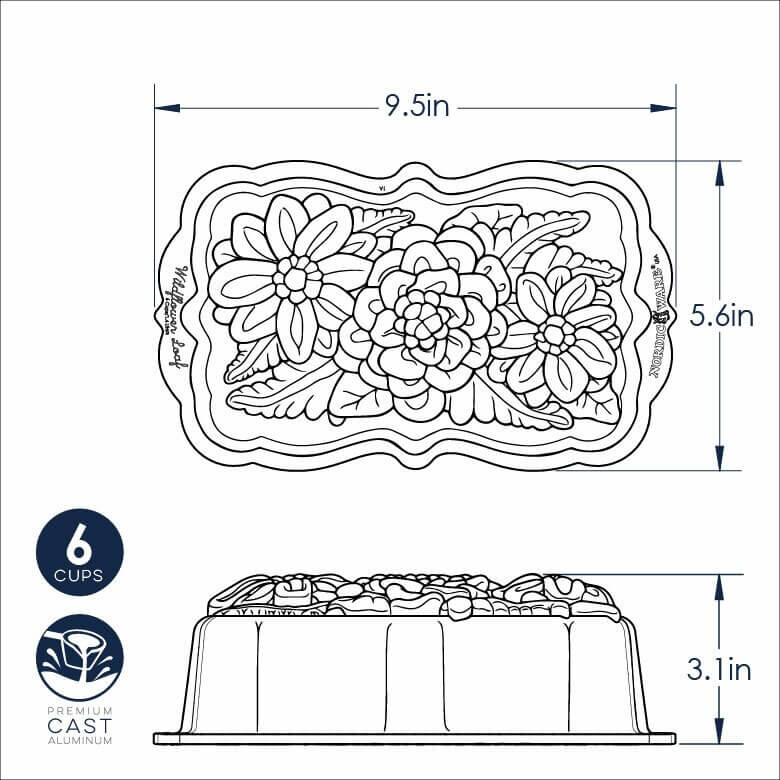NordicWare Wildflower Loaf Pan