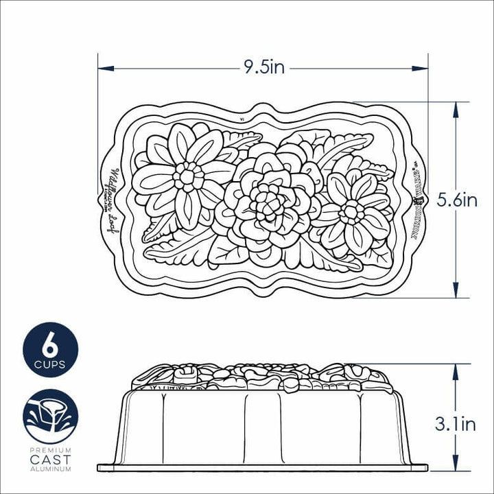 NordicWare Wildflower Loaf Pan