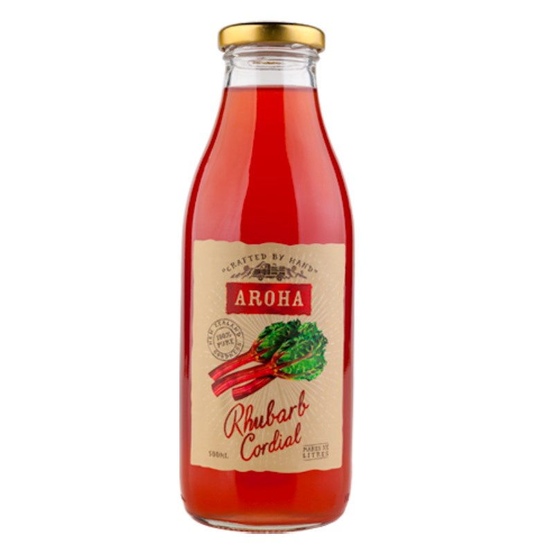 Aroha Drinks Rhubarb Cordial 500ml