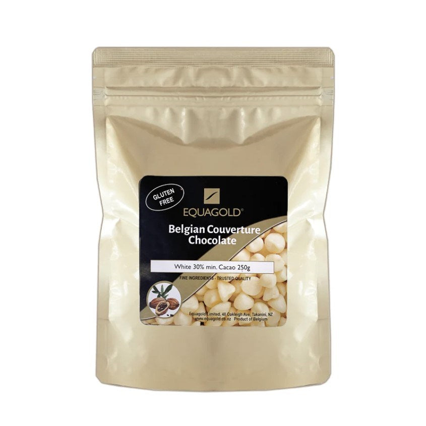 Equagold Belgian Couverture 30% White Chocolate 250g