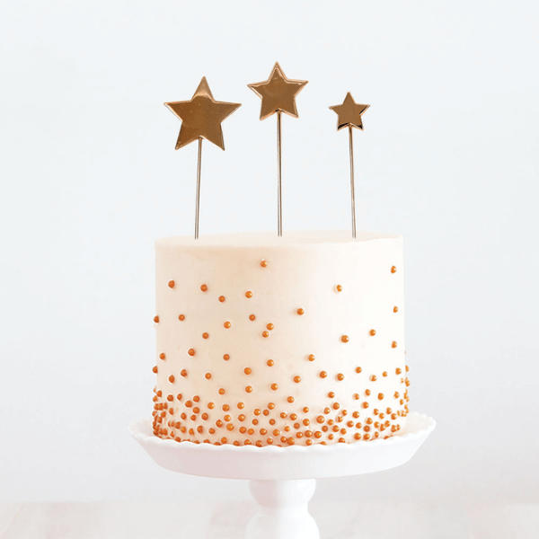 Rose Gold Cake Topper Stars