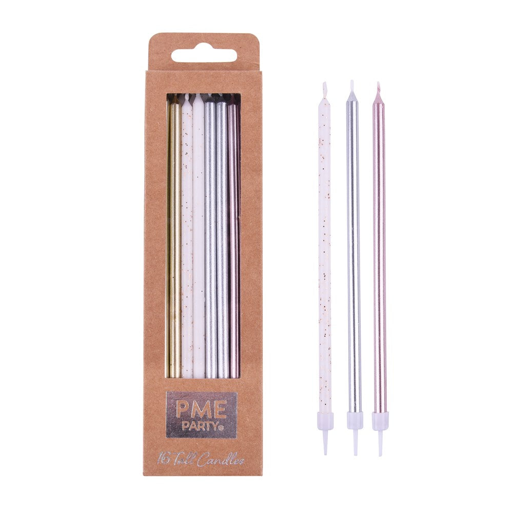 PME Assorted Extra Long Candles 18cm