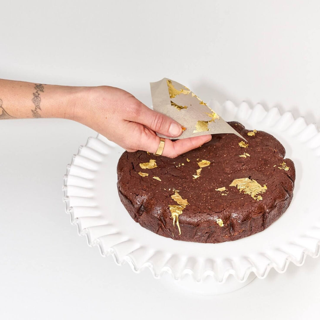 The Caker Dark Chocolate with Gold Leaf Cake Kit