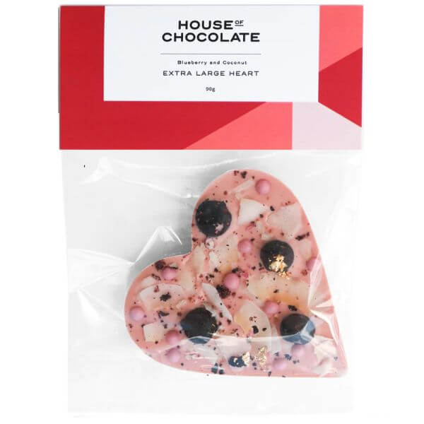 House of Chocolate Blueberry Coconut Extra Large Heart