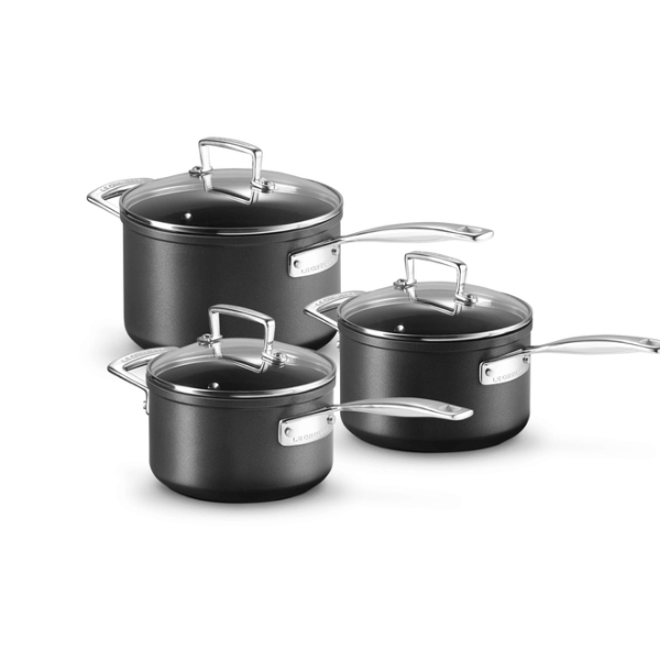 Le Creuset Toughened Non-Stick Saucepan Set 3pce