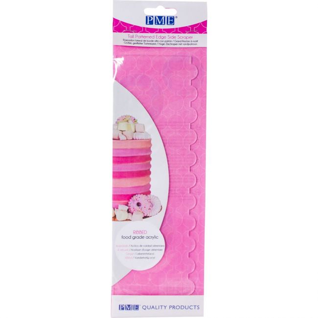 PME Tall Patterned Cake Edge Scraper