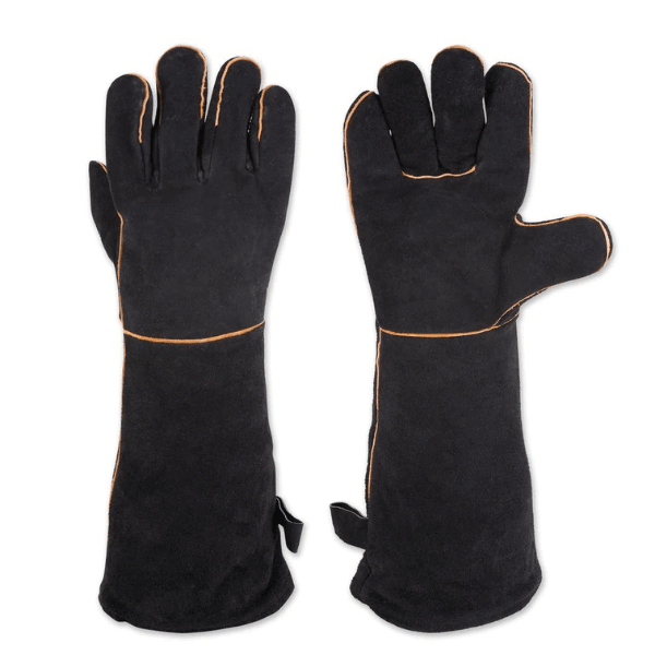RSVP BBQ Grill Gloves Black Leather 45cm