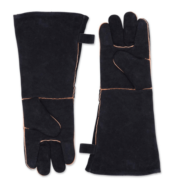 RSVP BBQ Grill Gloves Black Leather 45cm