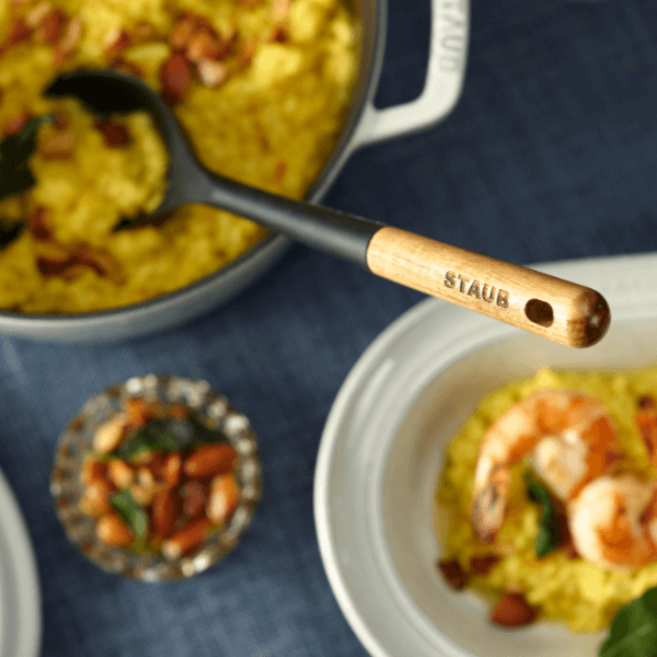 Staub Acacia Wood & Silicone Serving Spoon 30cm