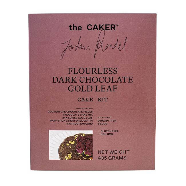 The Caker Dark Chocolate with Gold Leaf Cake Kit
