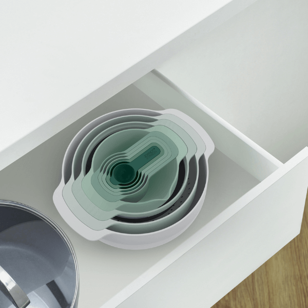 Joseph Joseph Nest Prep Bowl Set 9pce Sage