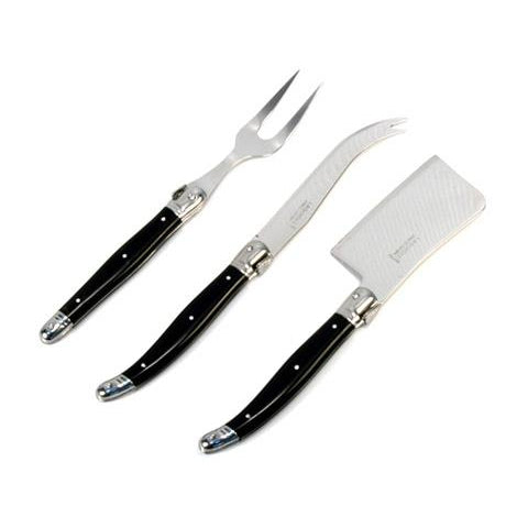 Andre Verdier Laguiole Cheese Set 3pce Black