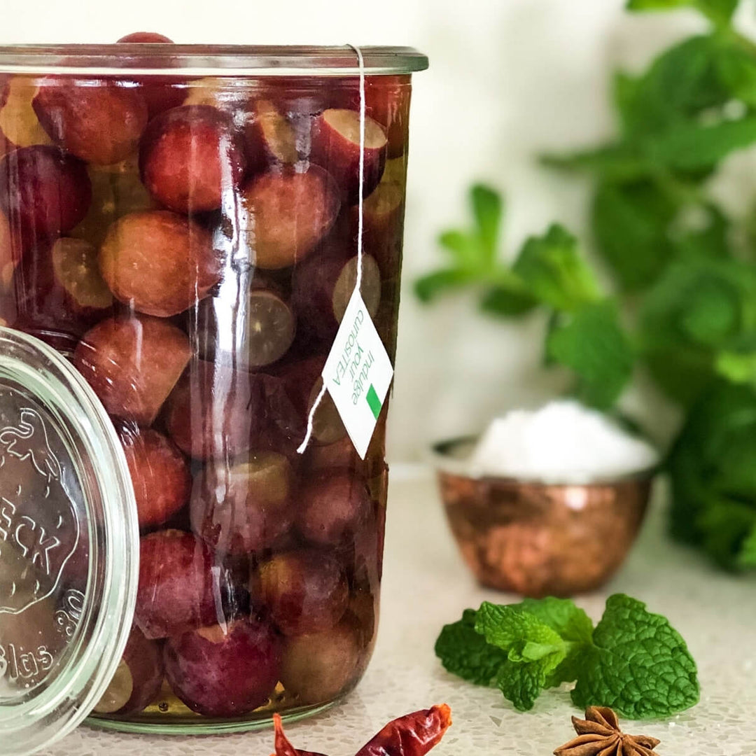 Chai Spiced Pickled Grapes