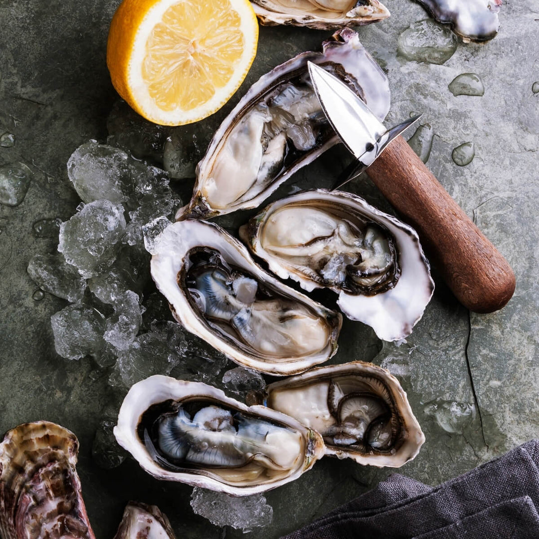 Fresh Shucked Oysters with Tomato Vinagrette