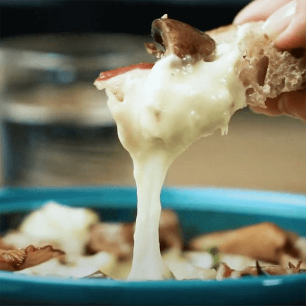 Crispy Pancetta & Mushroom baked Camembert