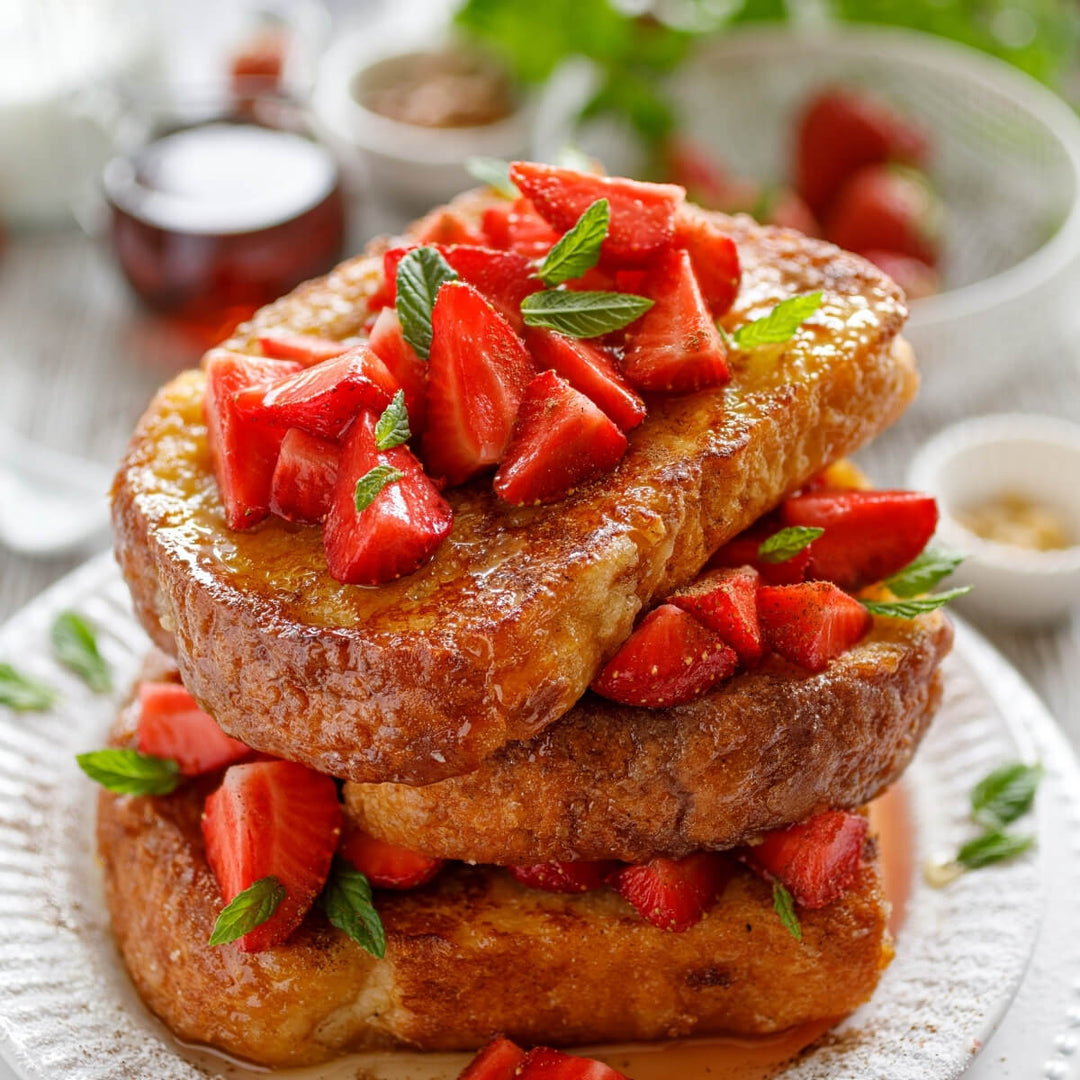 French Toast with Strawberry & Mint