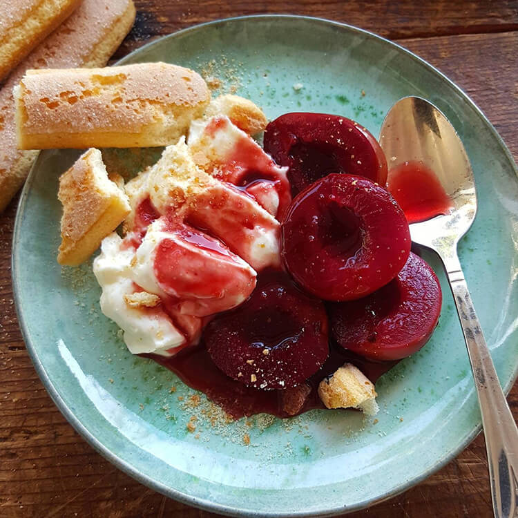Julie Biuso's Poached Plums