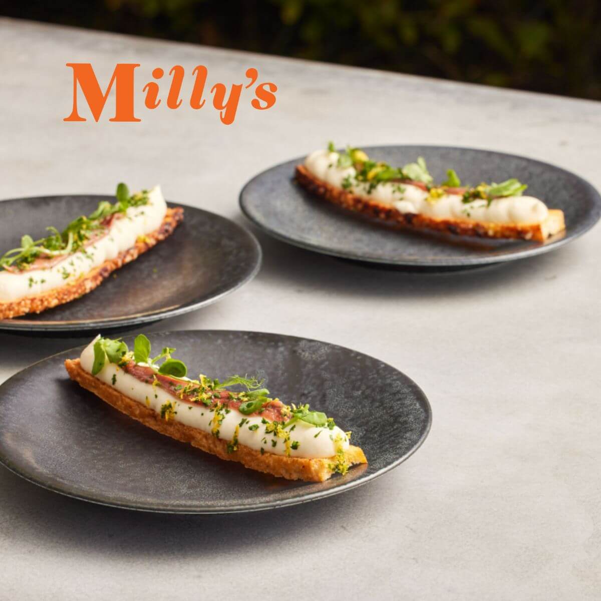 Milly's Anchovy Toasts with Cauliflower Puree
