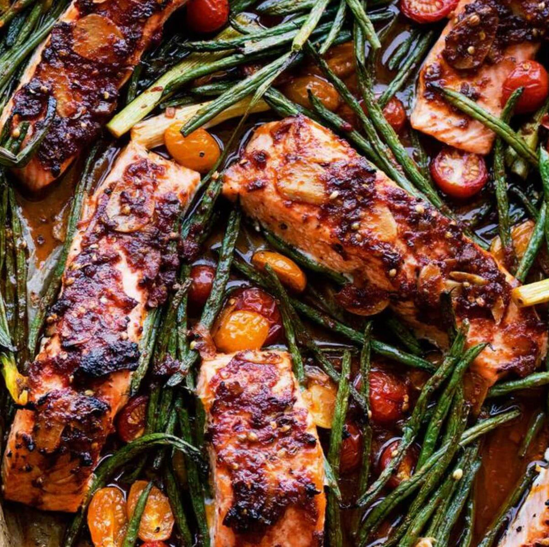 Ottolenghi's Puttanesca-Style Salmon traybake