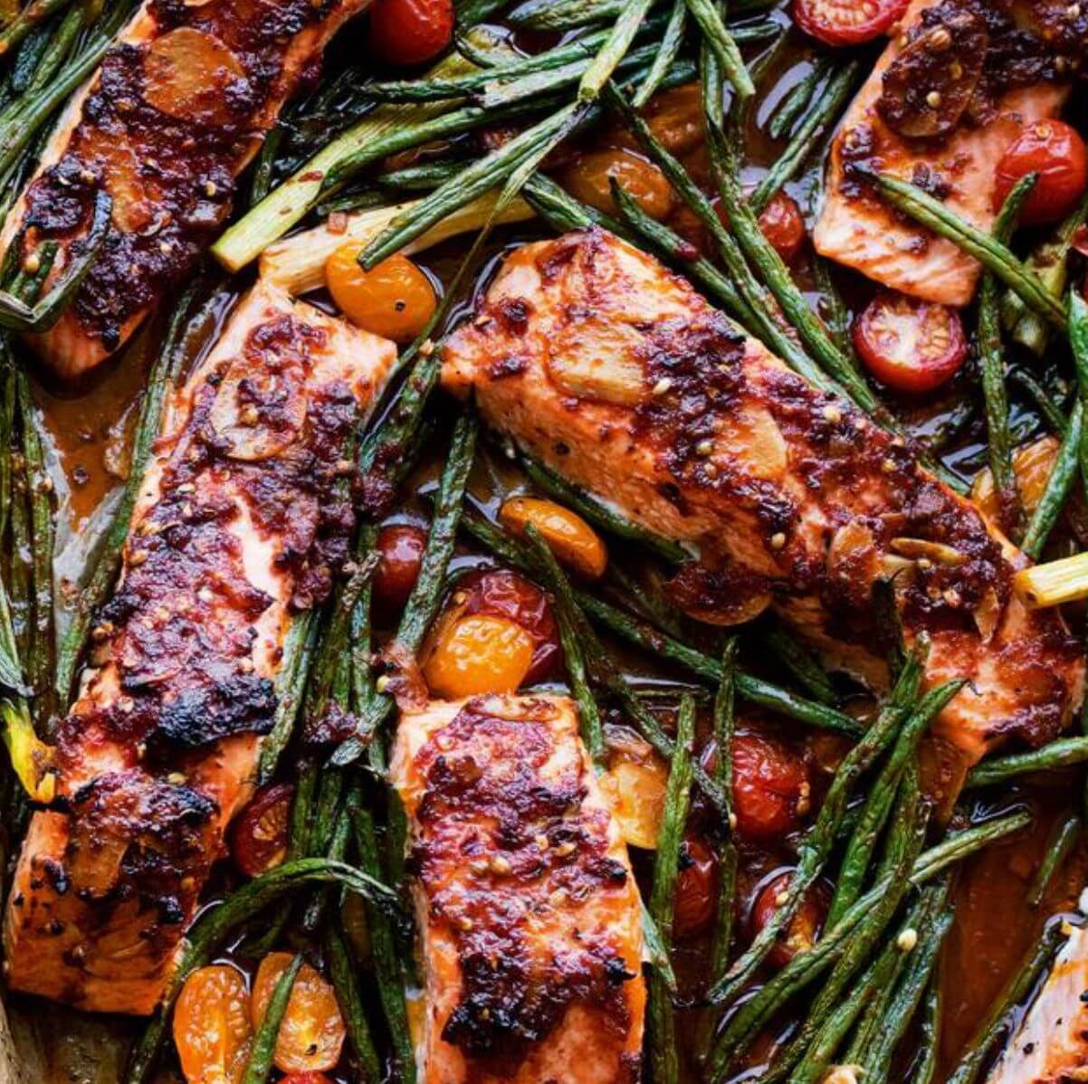 Ottolenghi's Puttanesca-Style Salmon traybake