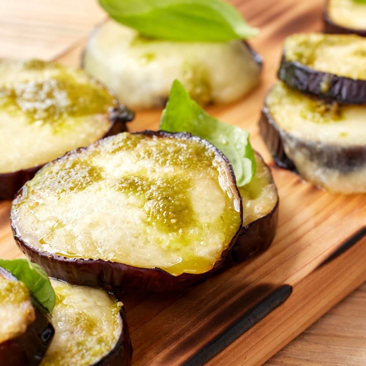 Smoky Barbequed Aubergine Slices