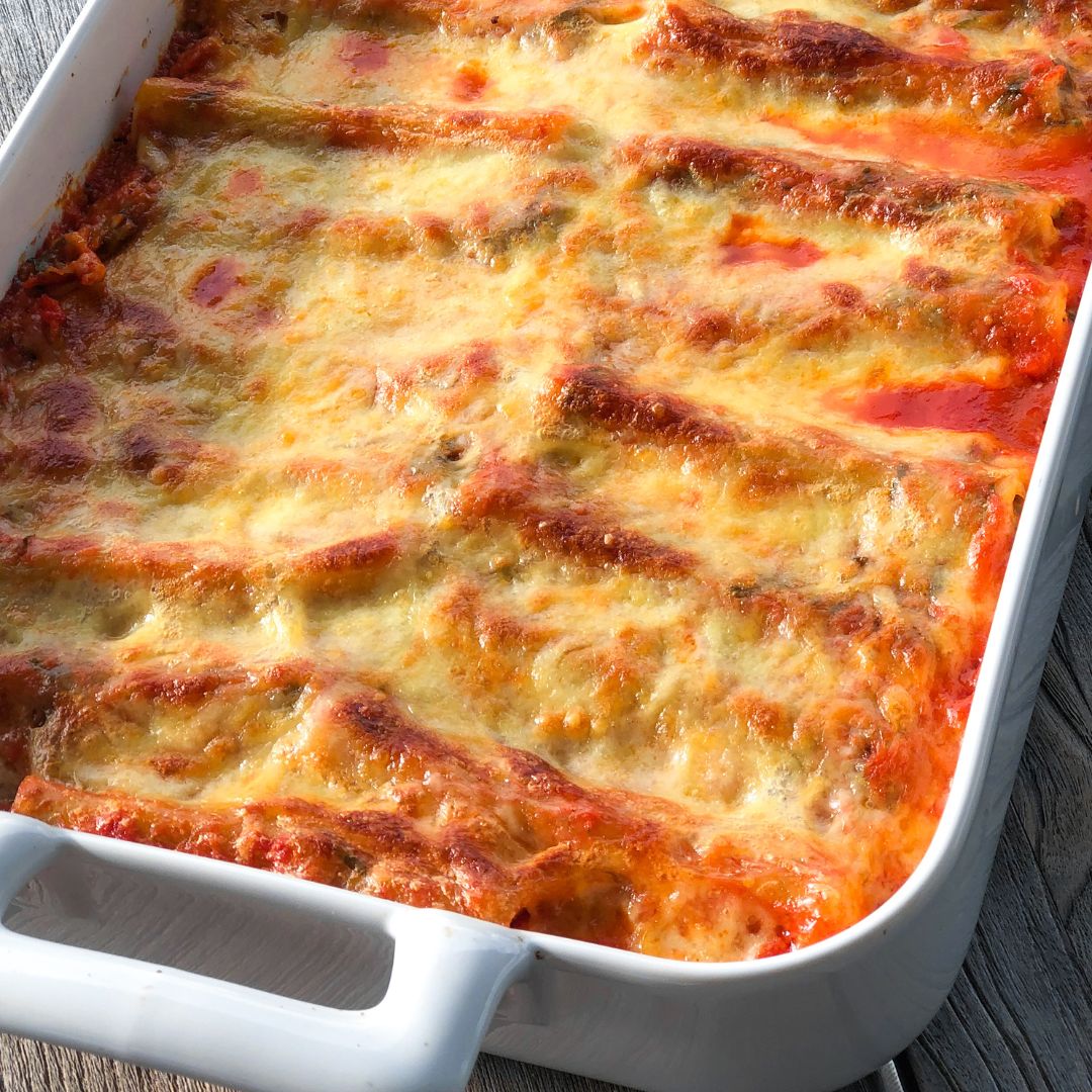 Make Ahead Spinach and Ricotta Cannelloni
