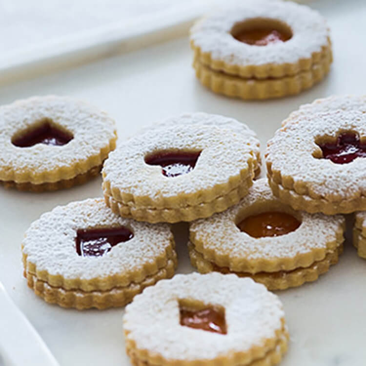 Christmas Linzer Cookies