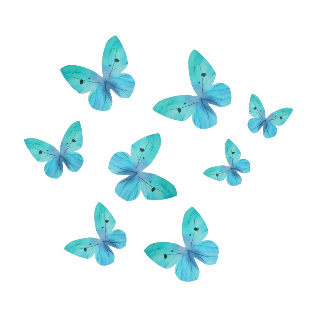 Wilton Ombre Blue Edible Wafer Butterflies