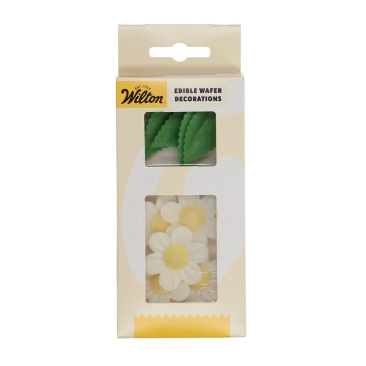 Wilton White Edible Wafer Flowers and Leaves